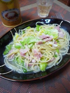 A picture of Simple Spring Cabbage & Bacon Soup Pasta.
