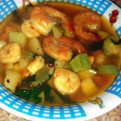 A picture of Caldo De Camarones.