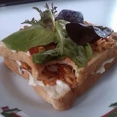 A picture of Spicy tuna sandwhich.