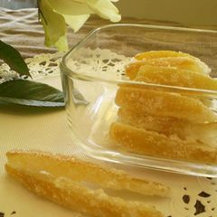 A picture of Candied Lemon Peel Made The Lazy Way.