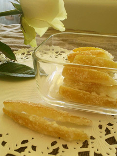 A picture of Candied Lemon Peel Made The Lazy Way.