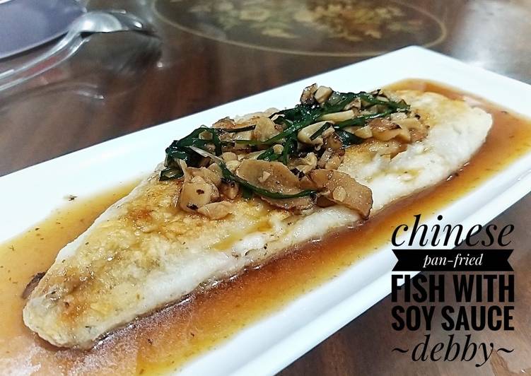 Resep Chinese pan-fried fish with soy sauce, Bisa Manjain Lidah