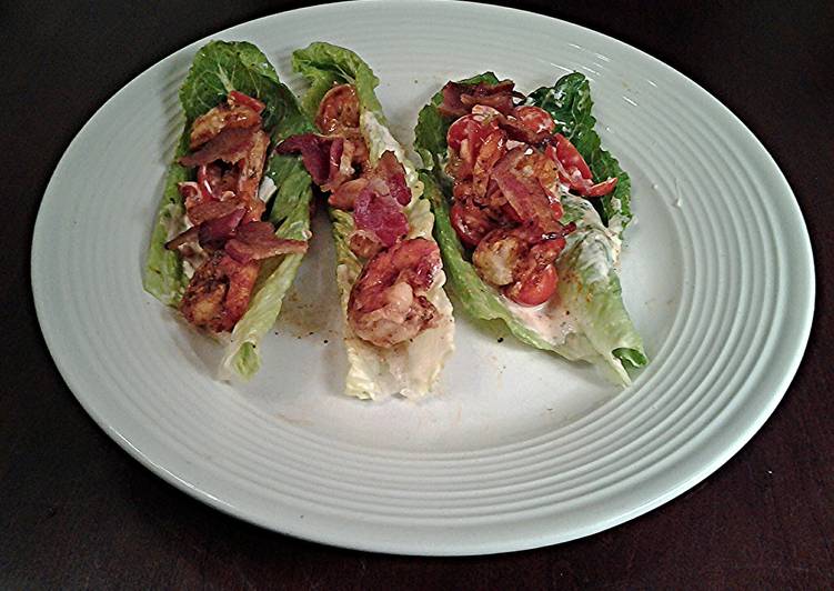 Simple Way to Prepare Homemade Shrimp BLT Lettuce Wraps