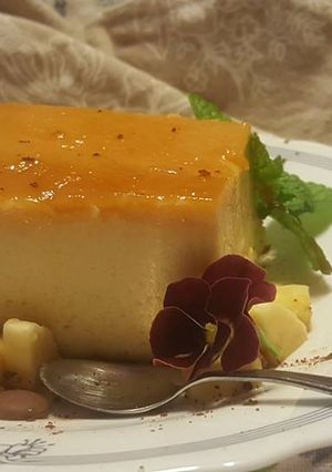 Una foto de Flan de queso fresco