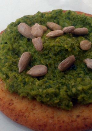 A picture of Kale Pesto With Toasted Sunflower Seeds.