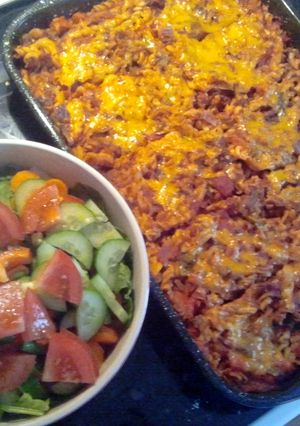 A picture of Sherris Fusili Casserole.