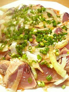 A picture of Seared Bonito With an Easy and Tasty Ponzu Sauce.