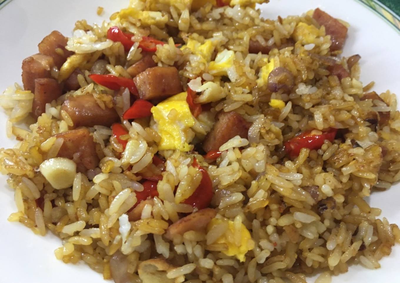 Nasi goreng daging maling telur, simple banget dan enak (non-halal)