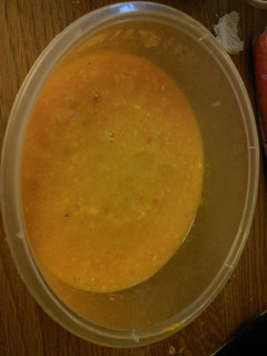 A picture of Oh so corny soup.