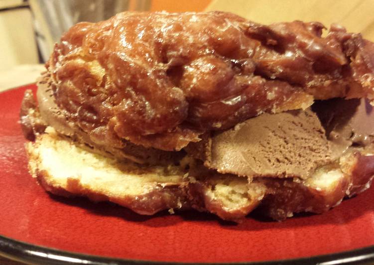 Apple Fritter Ice Cream Sandwich