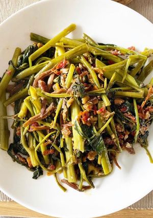 干貝醬炒空心菜 的食譜成品照片