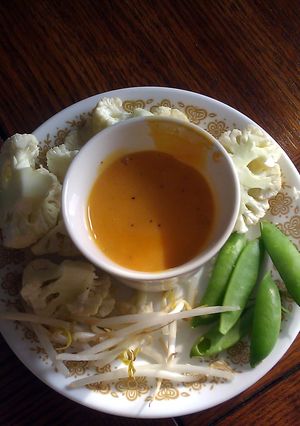 A picture of cheese dip sauce.