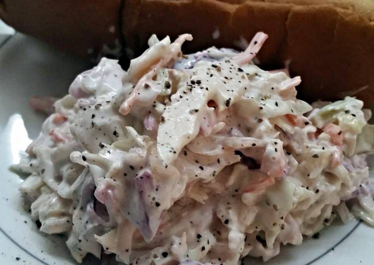 Recipe of Appetizing Basic Creamy Coleslaw