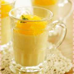 A picture of Heavy Cream-free Orange Yogurt Mousse.