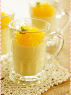 A picture of Heavy Cream-free Orange Yogurt Mousse.