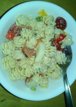 A picture of Creamy Italian Pasta Salad.