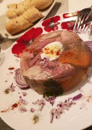 Kocsonya füstölt hússal recept fotója