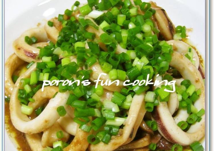 Recipe of Favorite Rich Squid ＊ Oyster Sauce and Mayonnaise Stir-fry