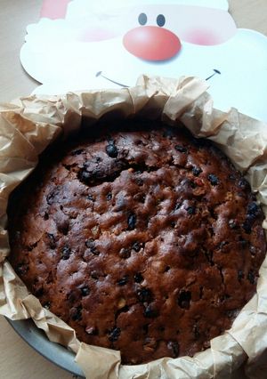 A picture of Vickys Traditional Christmas Fruit Cake, GF EF EF SF NF.