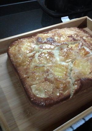 Una foto de Torta invertida de manzana