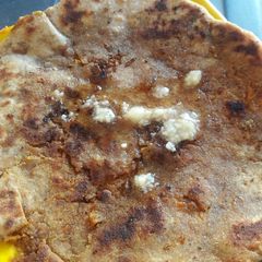 A picture of #flat bread theme#rasoi ka swad#carrot paratha.