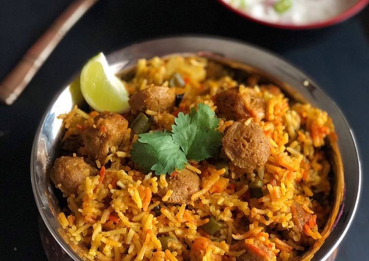 Simple Way to Prepare Any-night-of-the-week Soya chunks Biryani