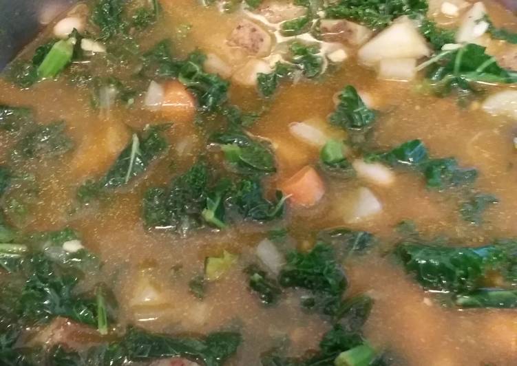 Recipe of Any-night-of-the-week Amanda&#39;s vegan white bean and kale soup