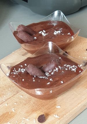 Une photo de Mousse au chocolat noisette #healthy