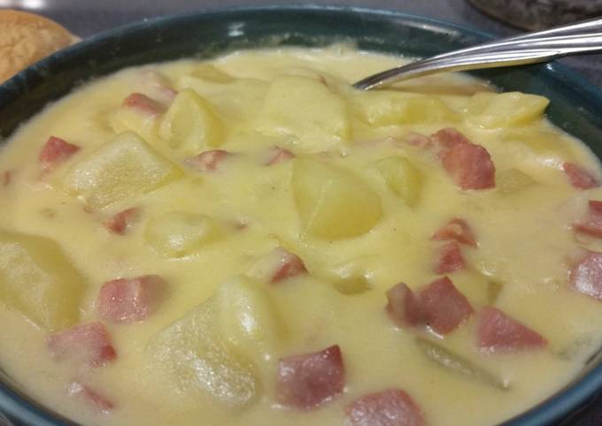Recipe of Any-night-of-the-week Potato, Ham and Cheese Soup