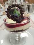 Mousse de champagne con frutos rojos