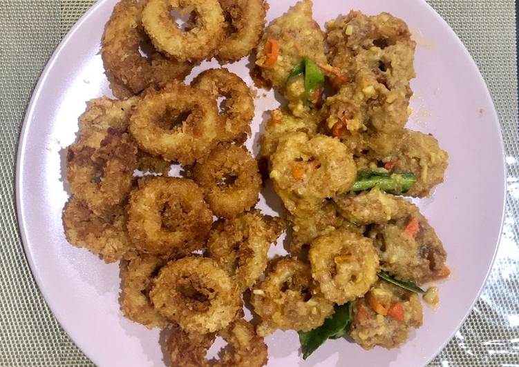 Resep Cumi telor asin &amp; cumi goreng tepung Lezat