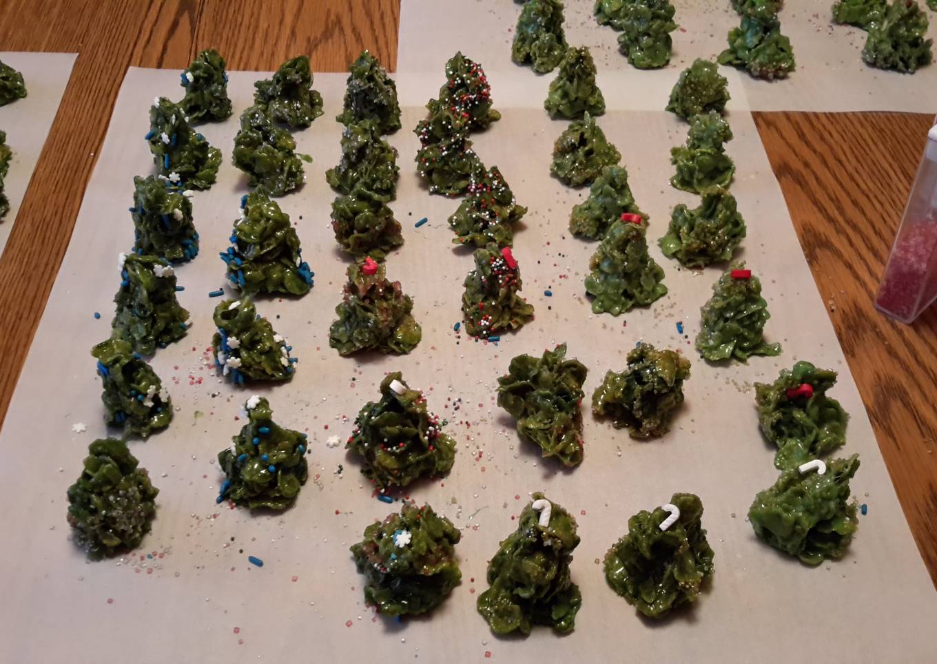 Cornflake Christmas trees