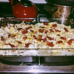 A picture of Low carb Loaded cauliflower casserole.