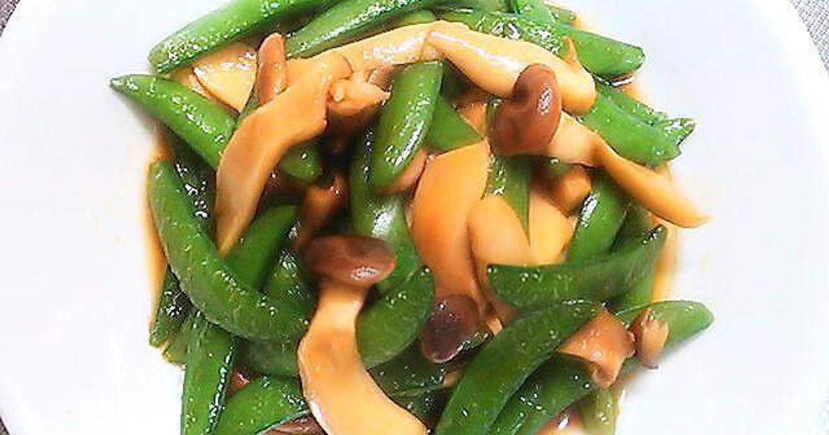 StirFried Sugar Snap Peas With My Secret Sauce Recipe by cookpad.japan