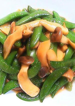A picture of Stir-Fried Sugar Snap Peas With My Secret Sauce.