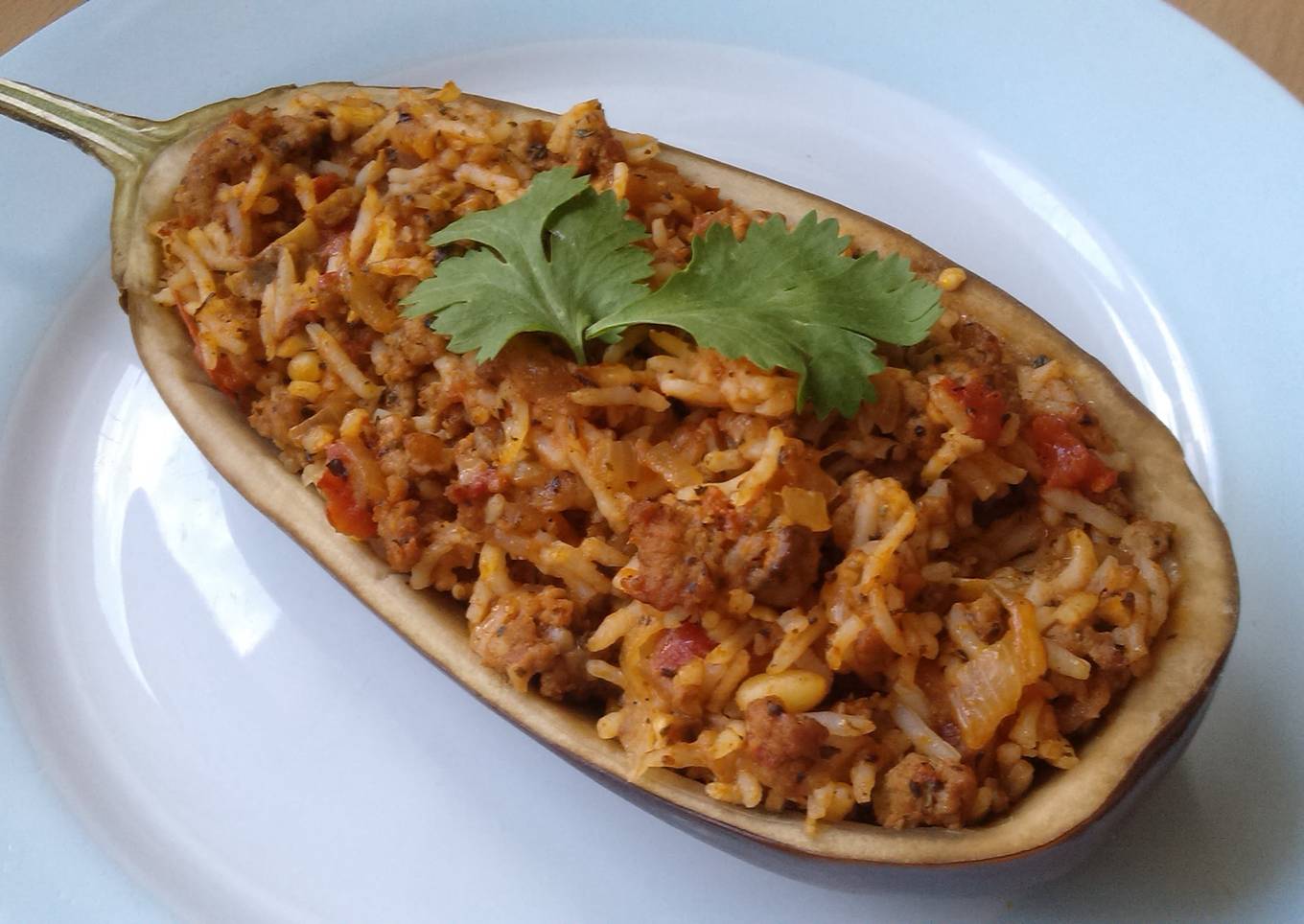 Vickys Greek-Style Lamb Stuffed Aubergine, GF DF EF SF NF