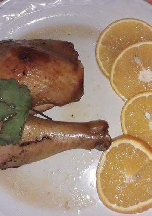 Una foto de Pollo a la naranja🍊 y miel