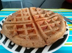 Foto de Waffle de banana proteico e funcional