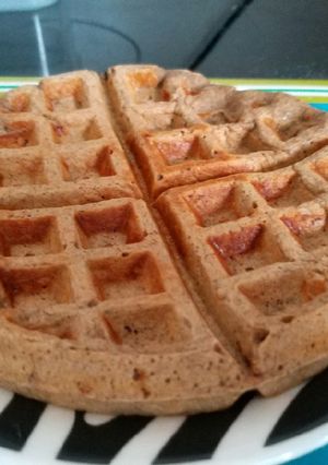 Foto de Waffle de banana proteico e funcional