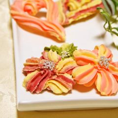 A picture of Easy Spritz Cookies, Gorgeous Flowers & Hearts.