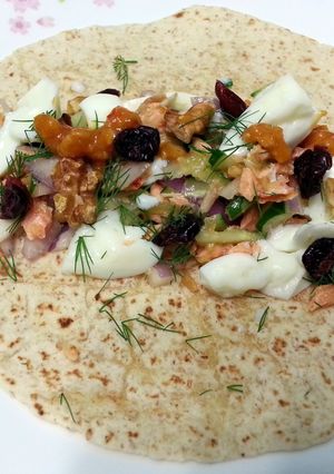 A picture of Salmon Tortilla.