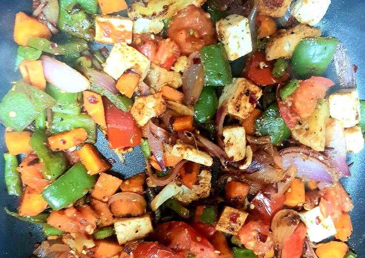 Sauteed vegetables paneer