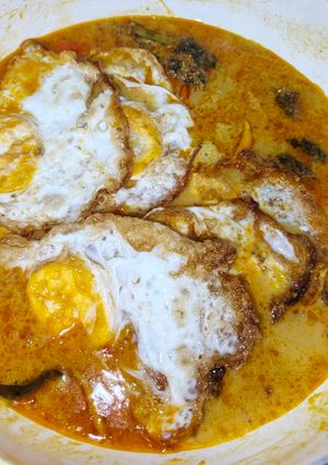 Foto resep Mangut Telur Mata Sapi mix Ikan Gabus