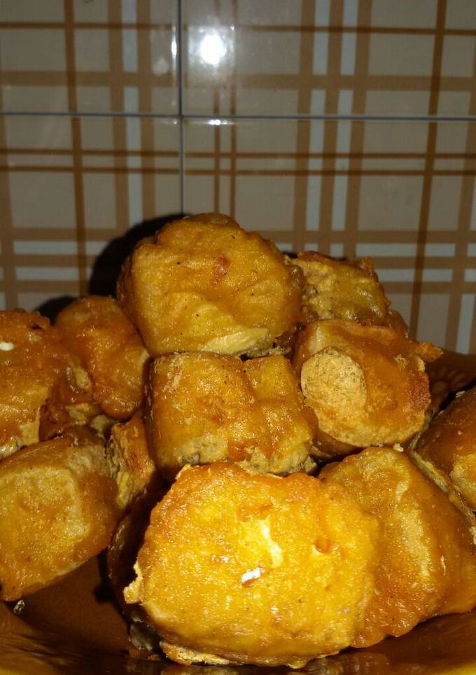 Resep Tahu kres tepung sumper simpel oleh Mama A.Rafan - Cookpad