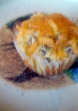A picture of breakfast - in - a - muffin ( found in taste at home magazine).