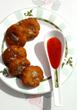 A picture of Raw Banana Bread Tikki.