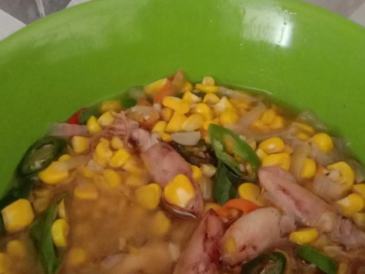 Langkah Gampang Membuat Resep  Cumi asin jagung Manis yang Bikin Ngiler, Bikin Ketagihan
