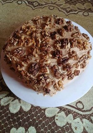 Una foto de Torta de café ☕ y nueces🌰