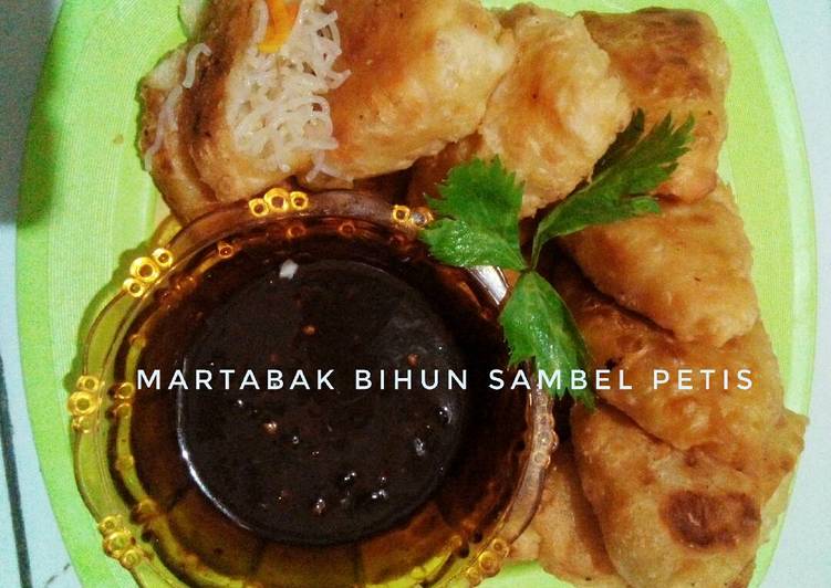 Martabak bihun sayur cocol sambel petis