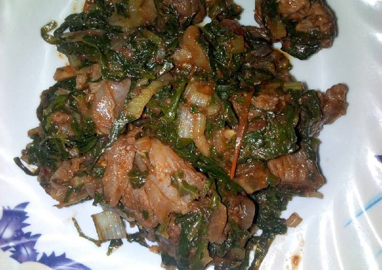 Recipe of Speedy Red meat + spinach